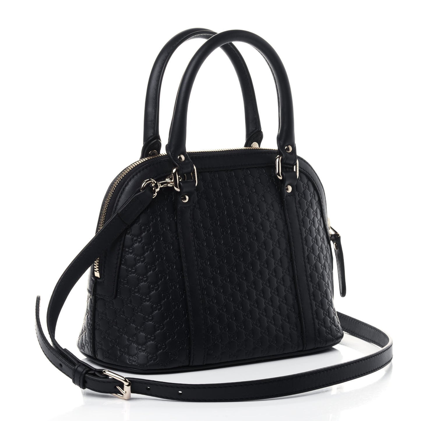 Soft Microguccissima Mini Dome Bag Blue
