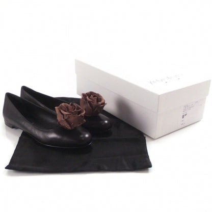 Saint Laurent Leather Rose Flats 4 of 9