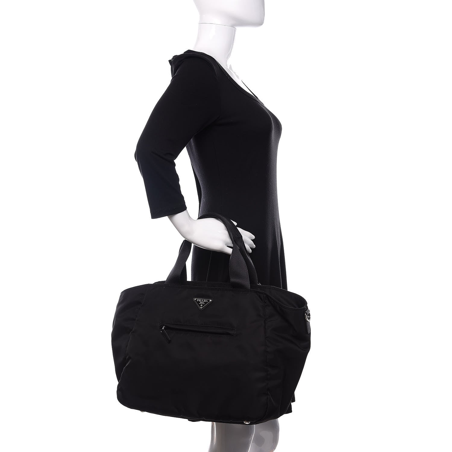 Prada Nylon Vela Tote Black 3 of 11