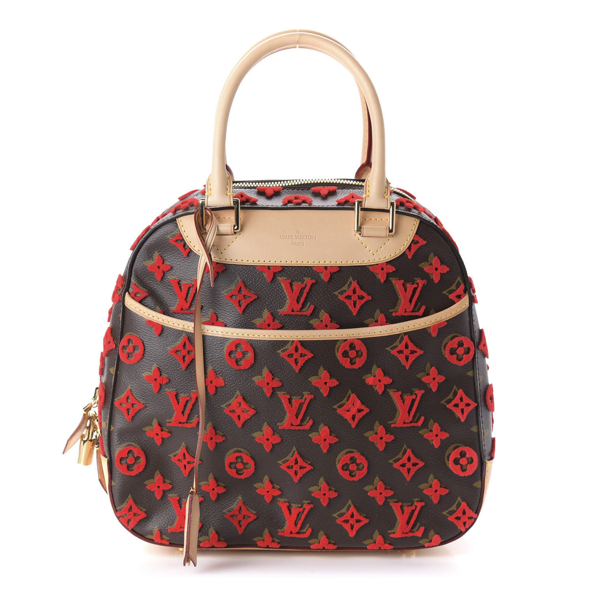 Louis Vuitton Monogram Tuffetage Deauville Cube Red 1 of 9