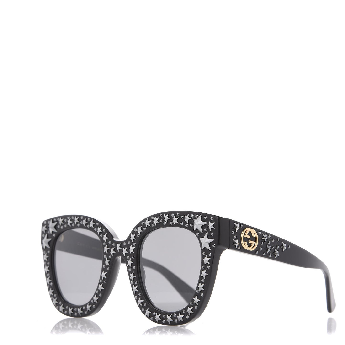 Acetate Stars Cat Eye Sunglasses GG0116S Black
