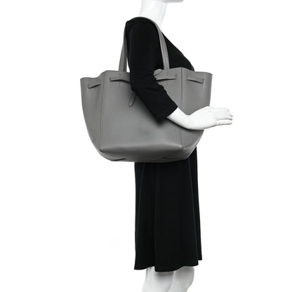 Celine Soft Grained Calfskin Small Belt Cabas Phantom Grey 2 of 9