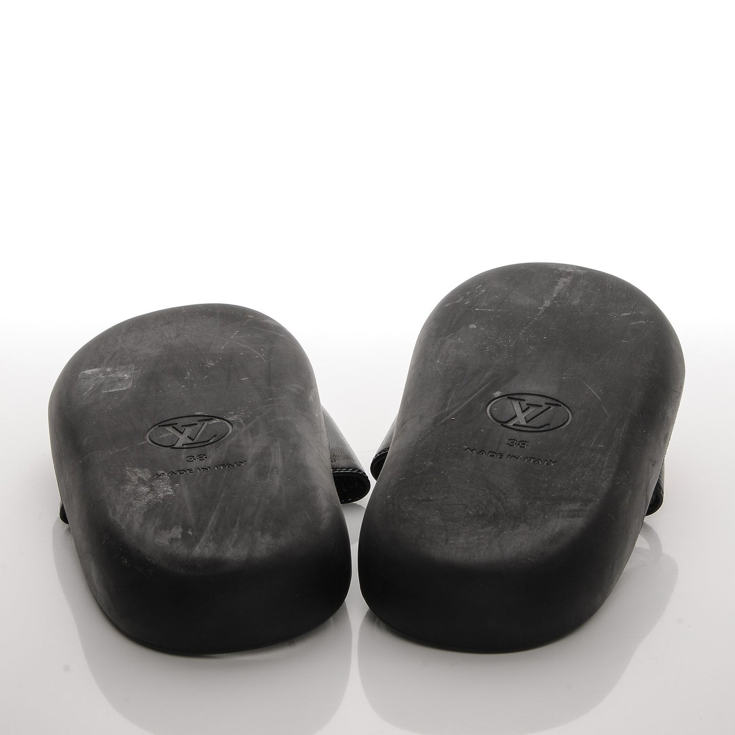 Calfskin Checkpoint World Tour Flat Mules 38