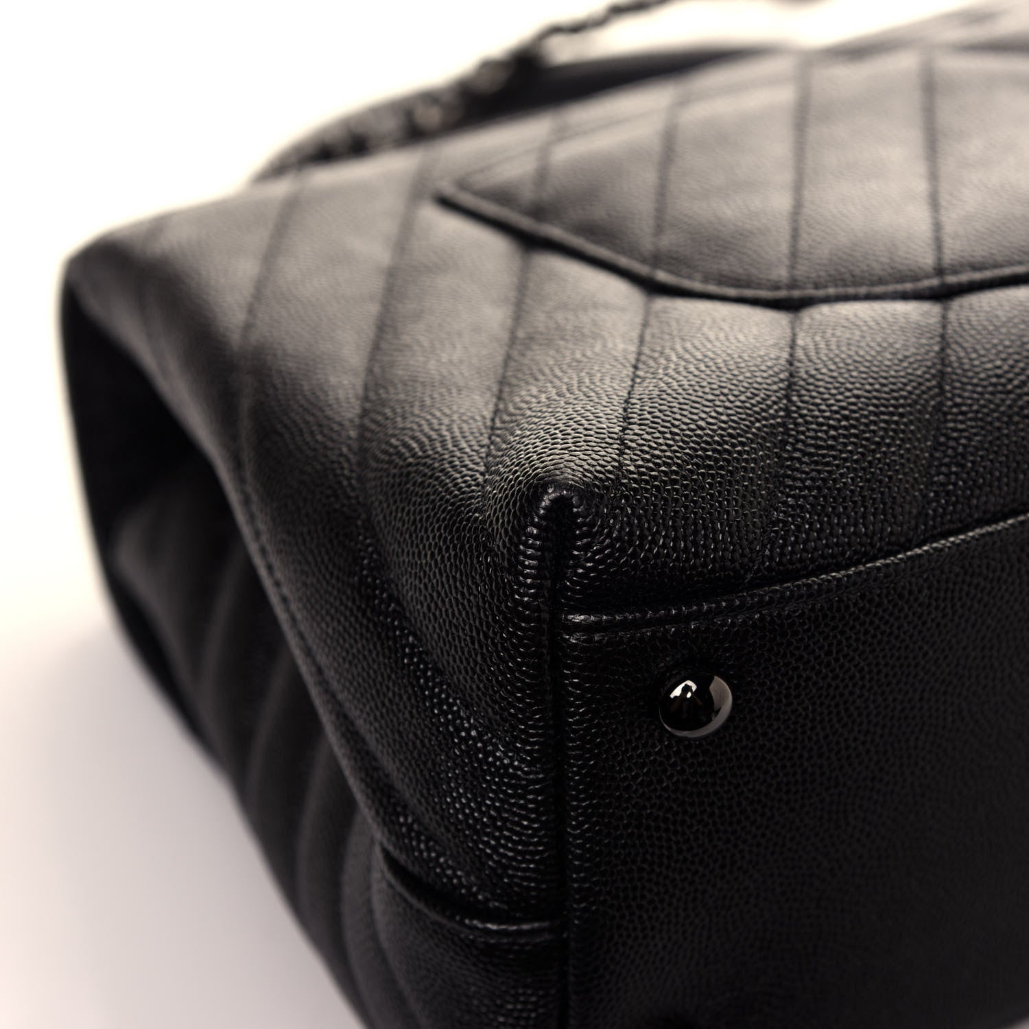 Chanel Caviar Chevron Quilted Small Coco Handle Flap So Black 11 of 13