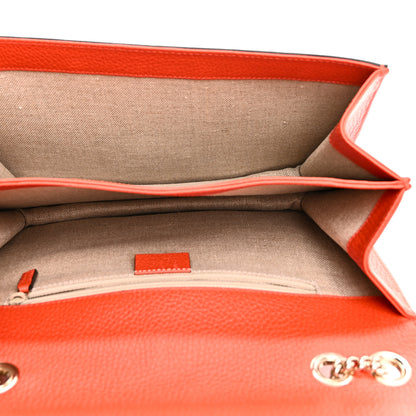 Gucci Dollar Calfskin Interlocking G Shoulder Bag Sun Orange 5 of 10