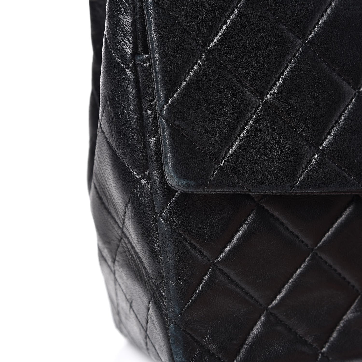 Chanel Lambskin Quilted Medium Single Flap Black 12 of 16