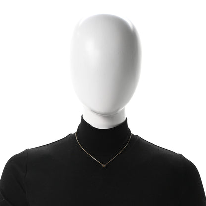 Hermes Lacquered Gold Mini Pop H Pendant Necklace Black 2 of 6