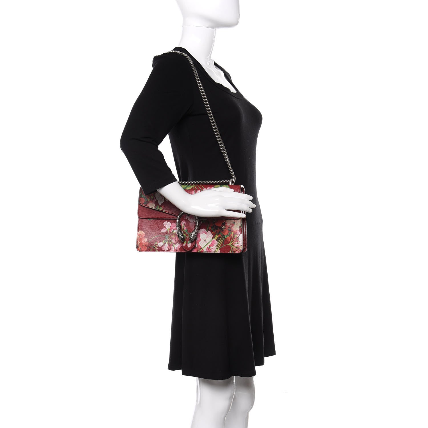 Gucci Calfskin Blooms Print Small Dionysus Shoulder Bag Romantic Cherry Multicolor 2 of 13