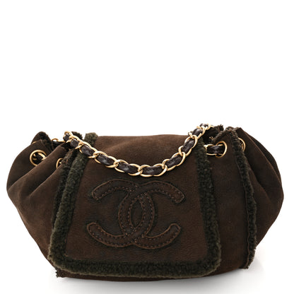 Chanel Shearling Accordion Flap Brown 1 of 9