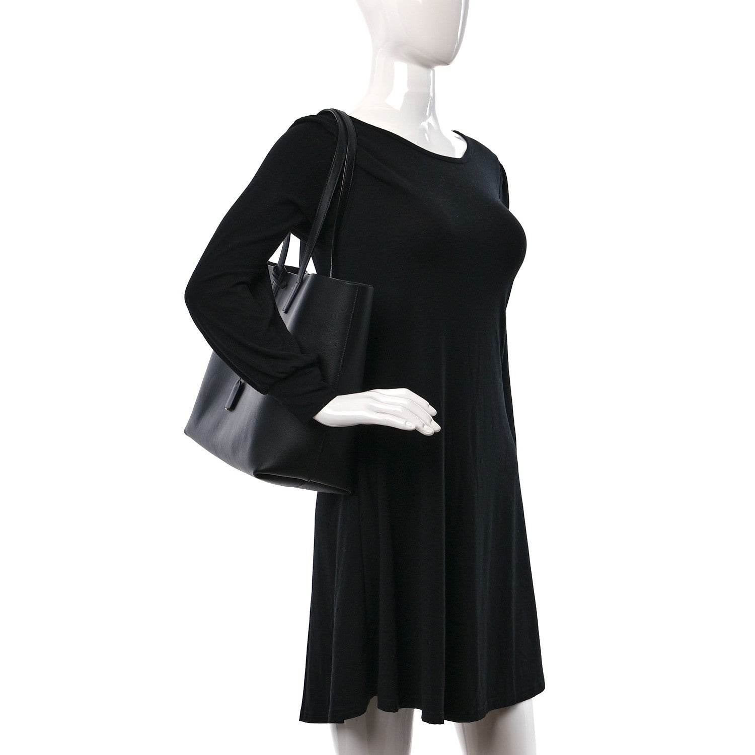 Saint Laurent Calfskin Large Shopping Tote Black 2 of 10