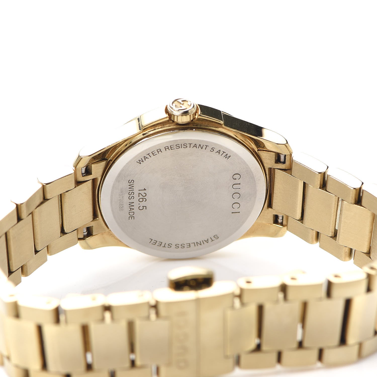Gucci Stainless Steel 27mm G-Timeless Diamante Quartz Watch Gold 4 of 6
