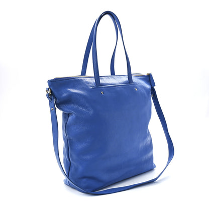Salvatore Ferragamo Goatskin Vertical Mika Tote Blue 2 of 11