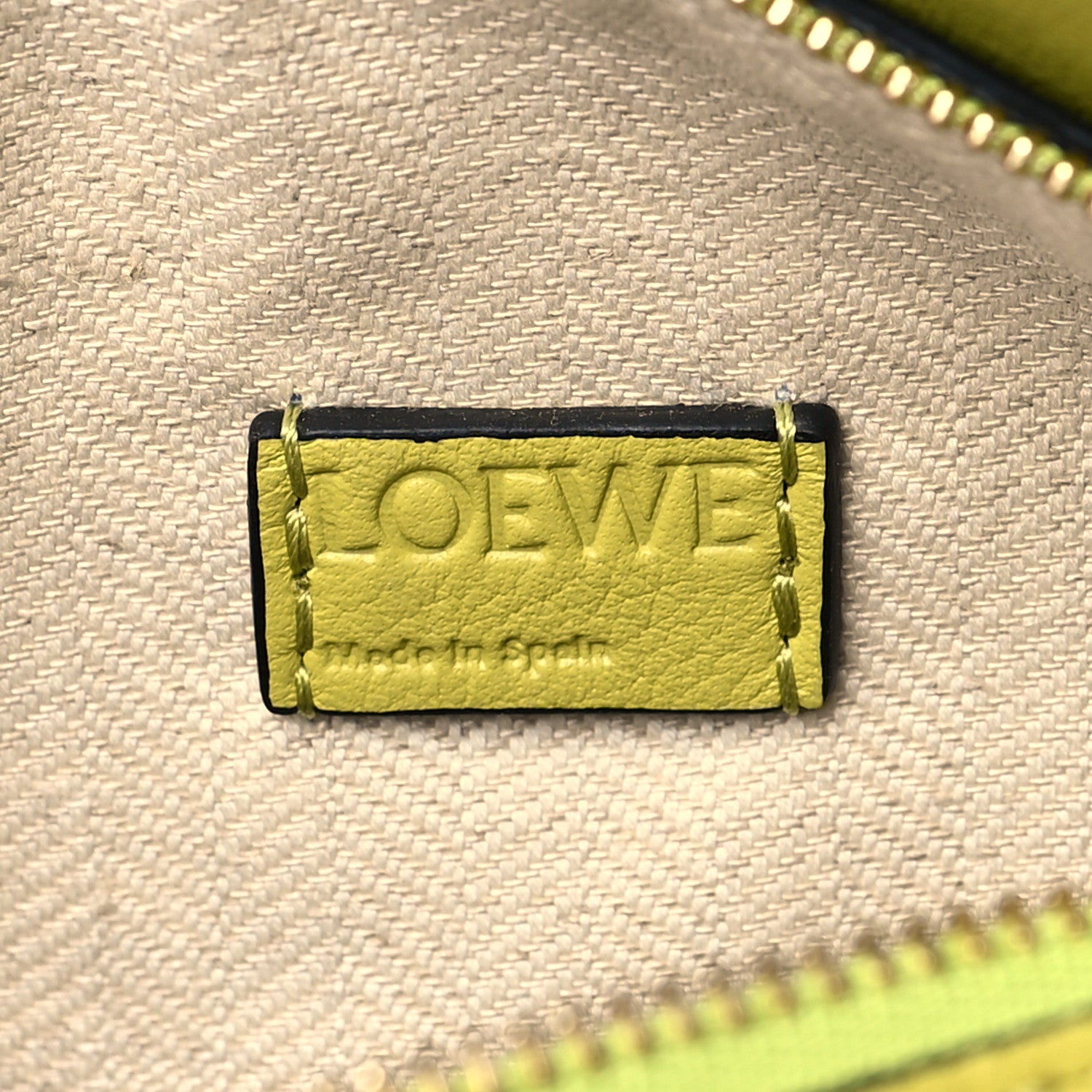 Loewe Calfskin Mini Puzzle Bag Soft Lime Yellow 6 of 10