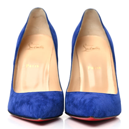Christian Louboutin Veau Velours Pigalle Follies 100 Pumps 40 Atlantic 3 of 9