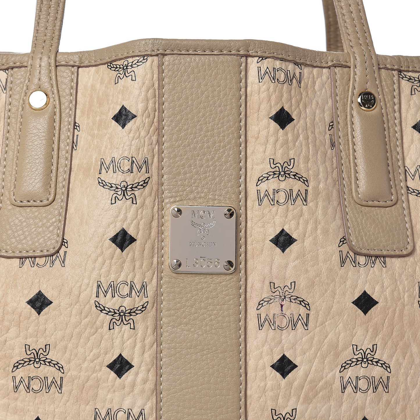 Visetos Medium Liz Reversible Shopper Tote Beige