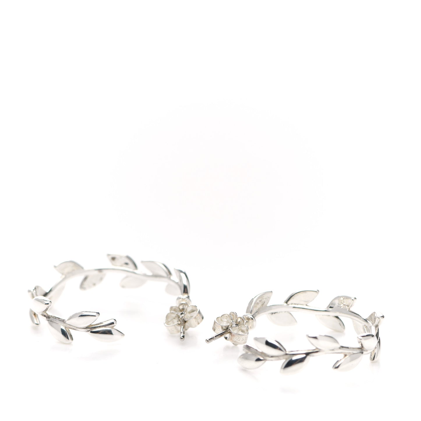 Sterling Silver Paloma Picasso Olive Leaf Hoop Earrings