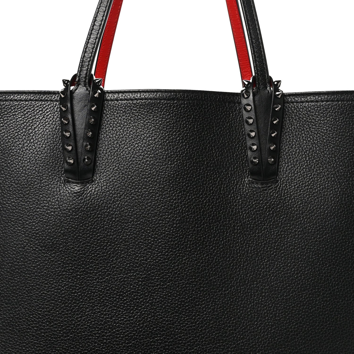 Christian Louboutin Calfskin Spikes East West Cabata Tote Black 9 of 15