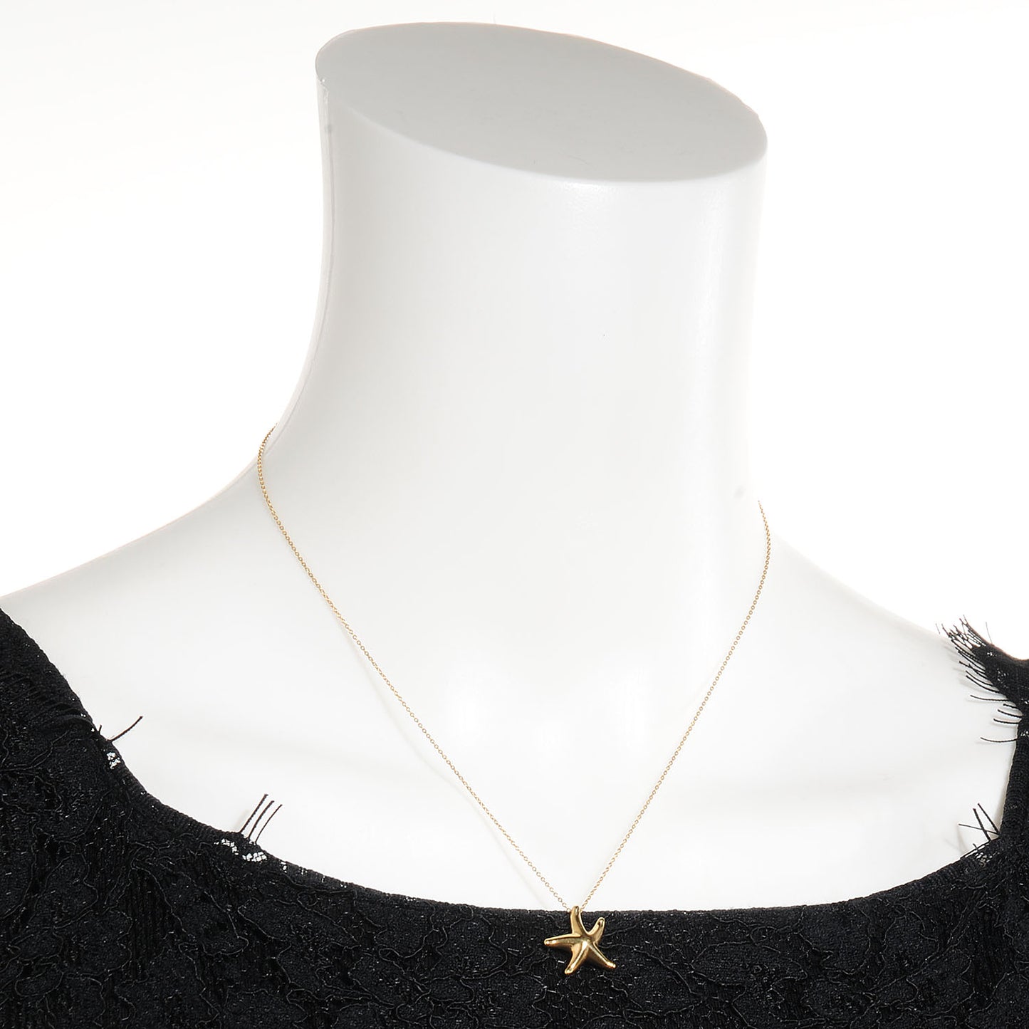 18K Yellow Gold 15mm Elsa Peretti Starfish Pendant Necklace