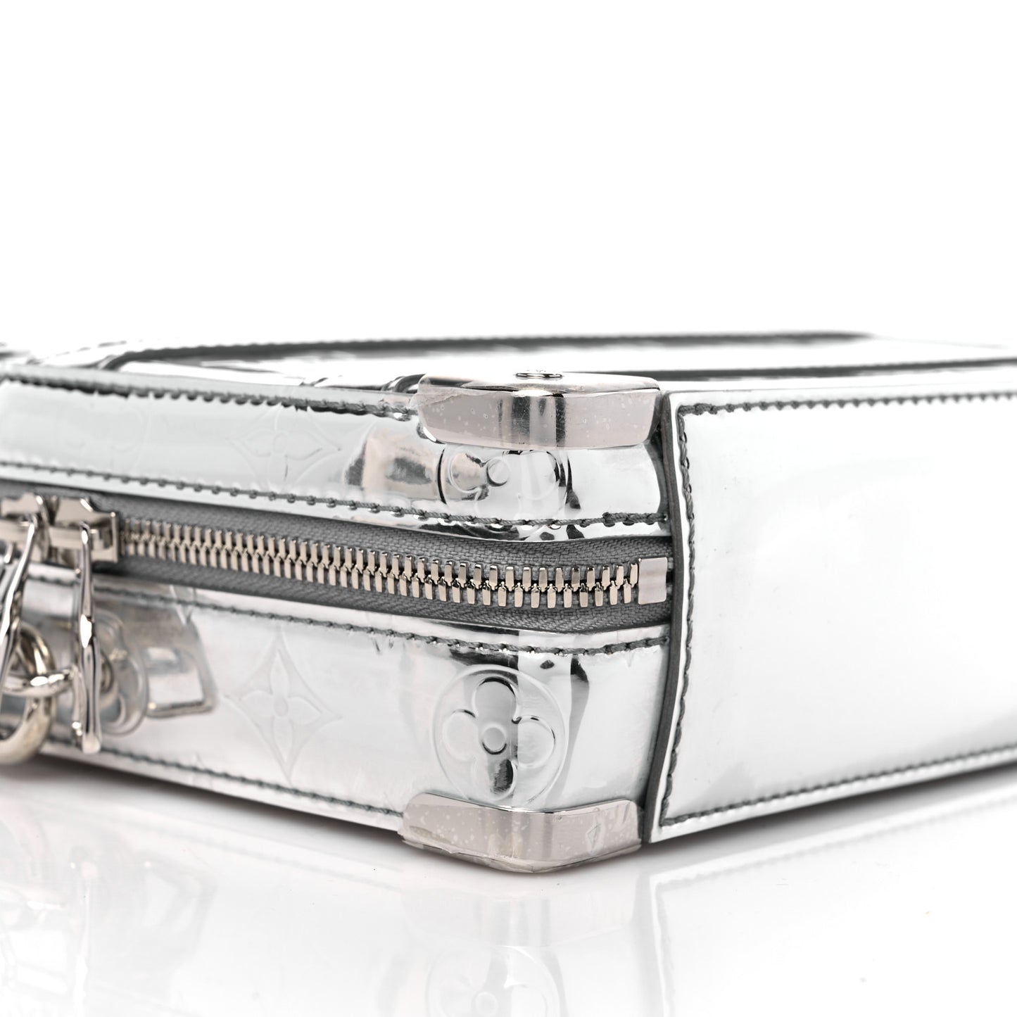 Monogram Mirror Handle Trunk Silver