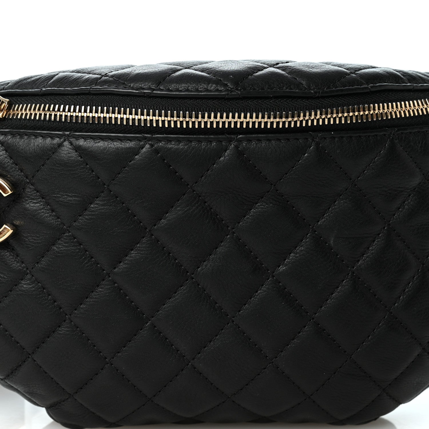 Chanel Calfskin Quilted Banane Waist Bag Fanny Pack Black 8 of 10