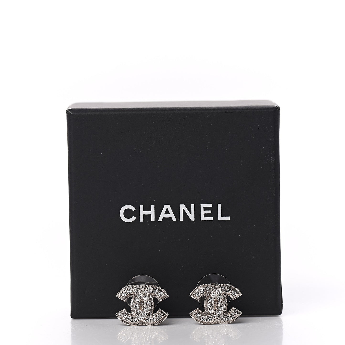 Crystal CC Earrings Silver