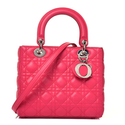 Christian Dior Lambskin Cannage Medium Lady Dior Pink 1 of 10