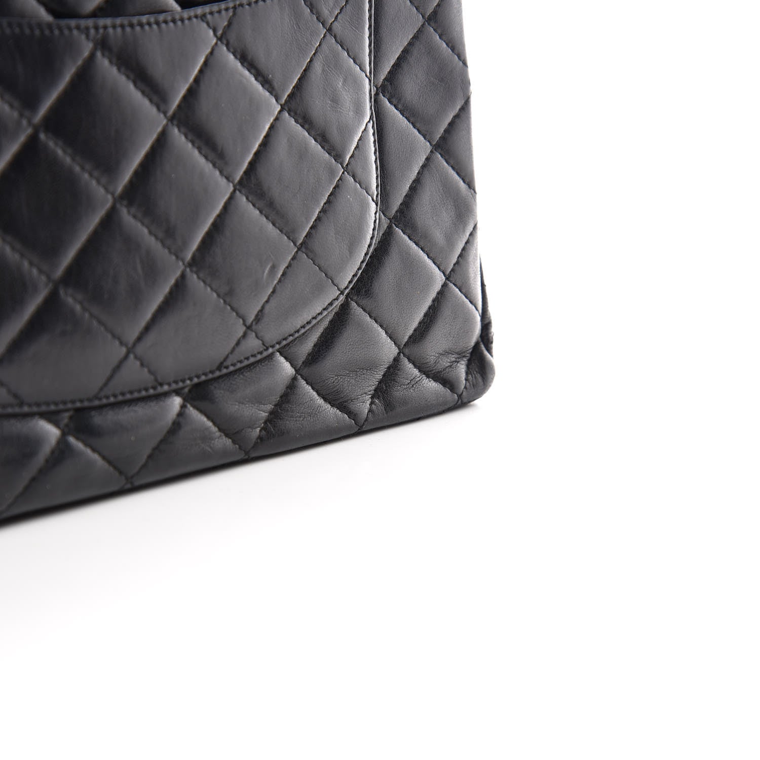 Chanel Lambskin Quilted Medium Double Flap Black 10 of 14