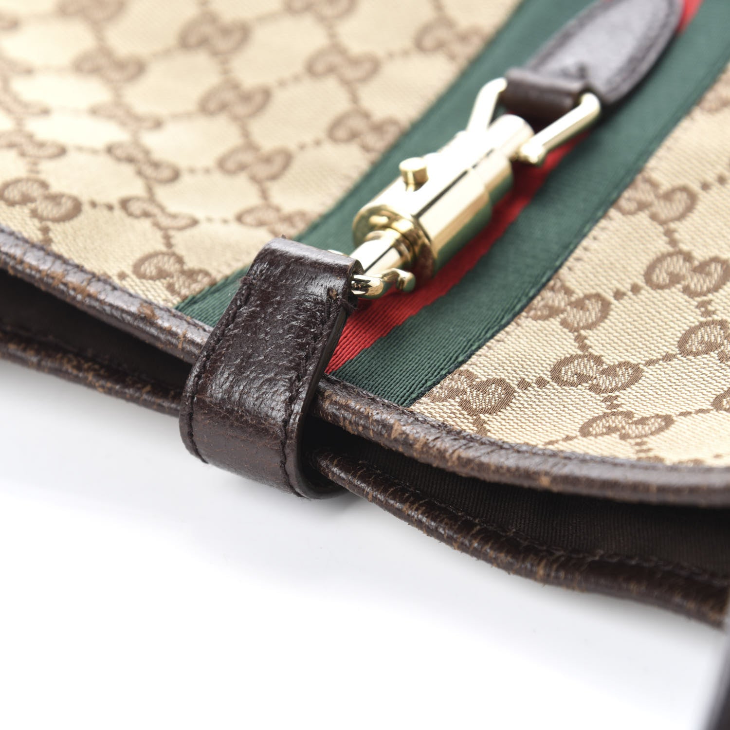 Gucci Monogram Web Jackie O Hobo Dark Brown 8 of 11