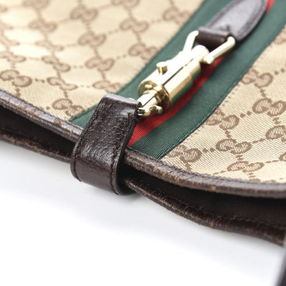 Gucci Monogram Web Jackie O Hobo Dark Brown 8 of 11