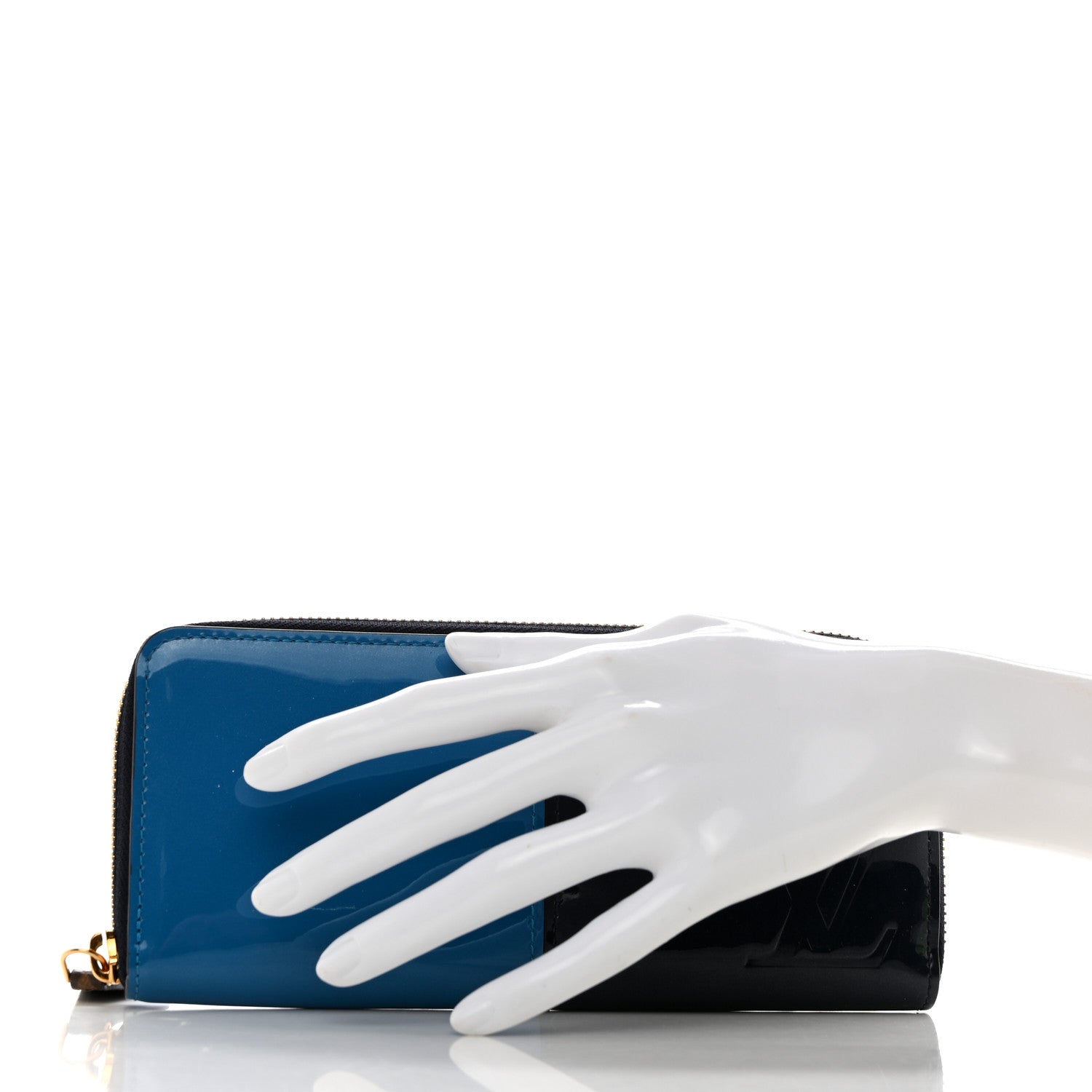 Louis Vuitton Vernis Miroir Clemence Wallet Blue 2 of 7