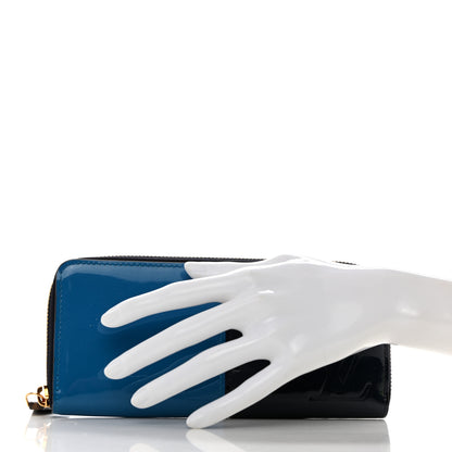 Louis Vuitton Vernis Miroir Clemence Wallet Blue 2 of 7