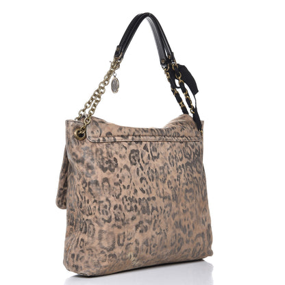 Lanvin Nubuck Leopard Print Large Happy Shoulder Bag 3 of 11