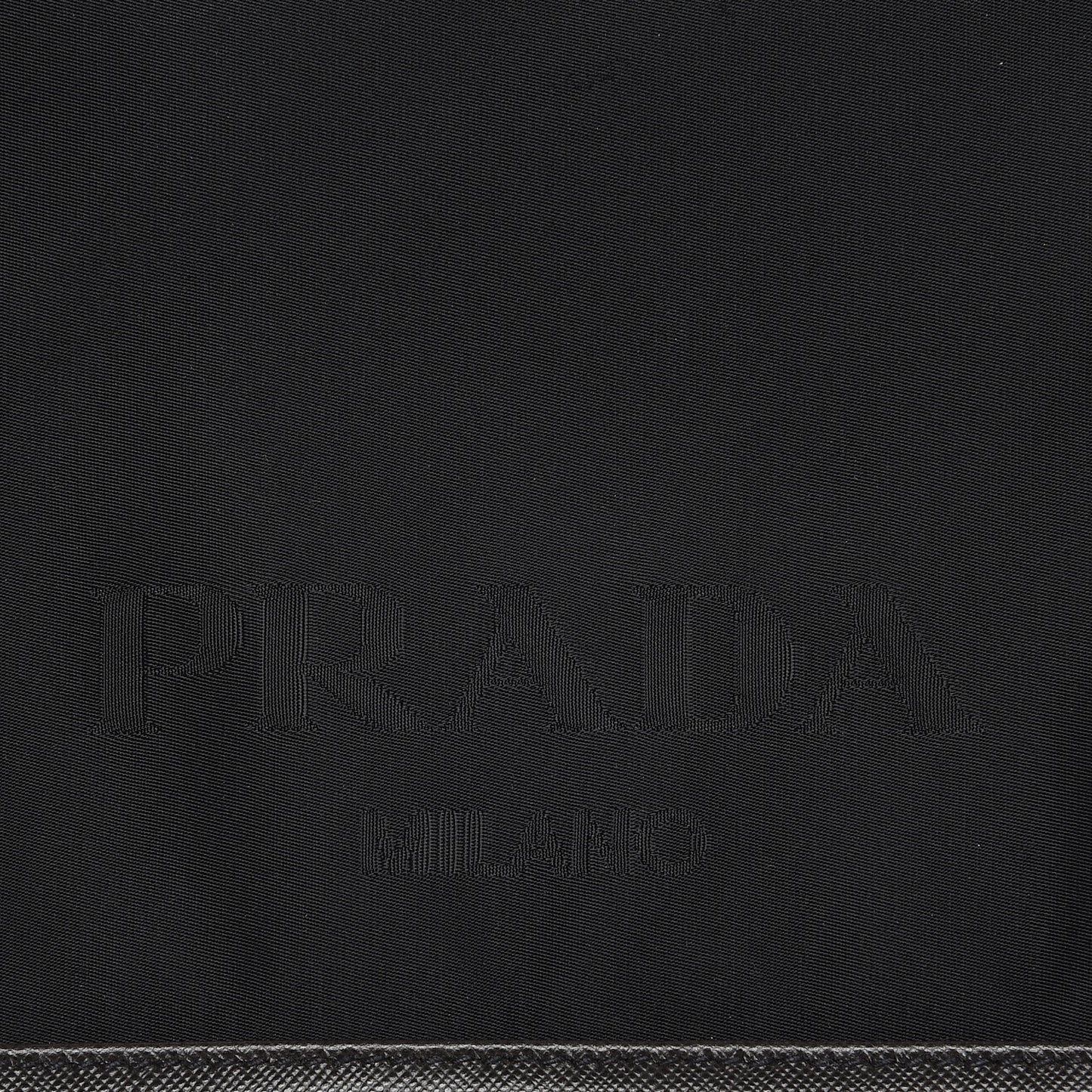 Tessuto Nylon Saffiano Logo Messenger Bag Black