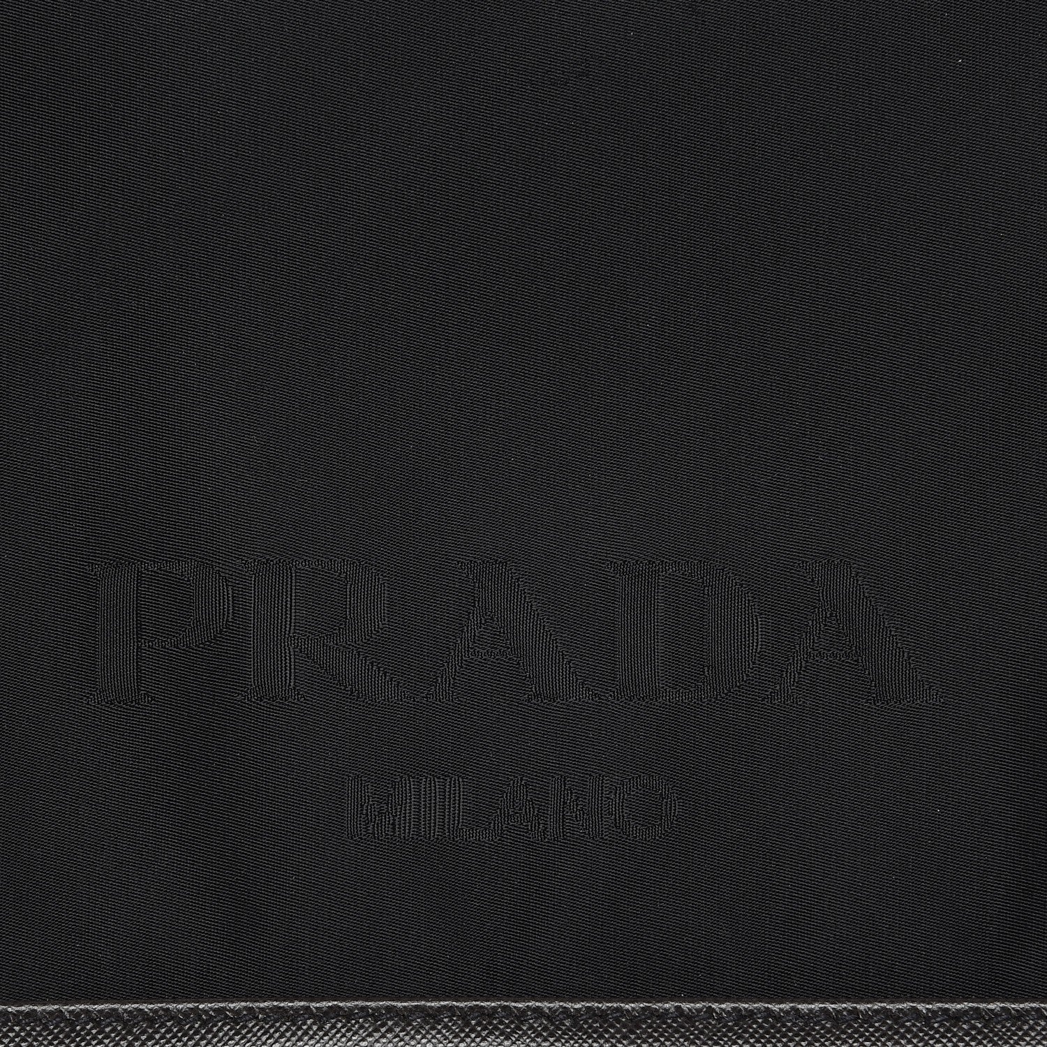 Prada Tessuto Nylon Saffiano Logo Messenger Bag Black 9 of 12