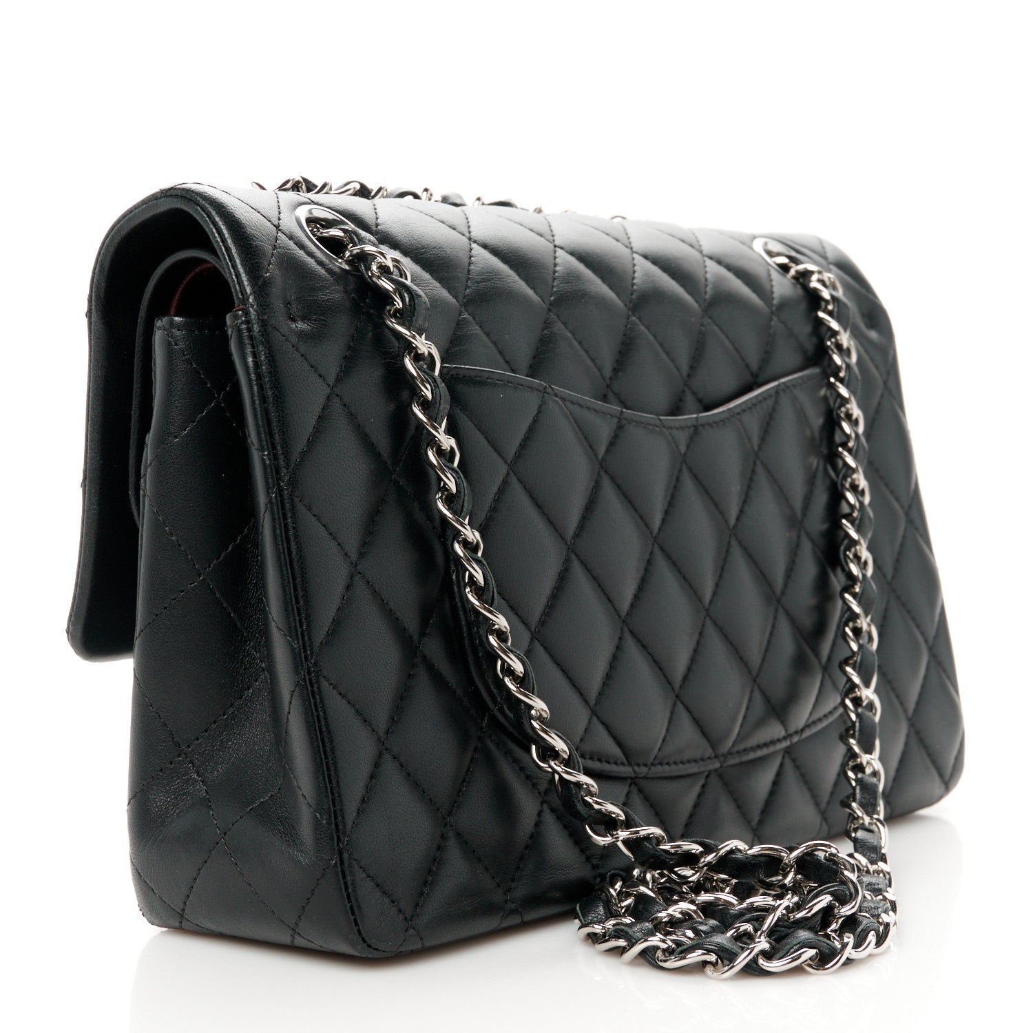 Chanel Lambskin Quilted Medium Double Flap Black 3 of 12