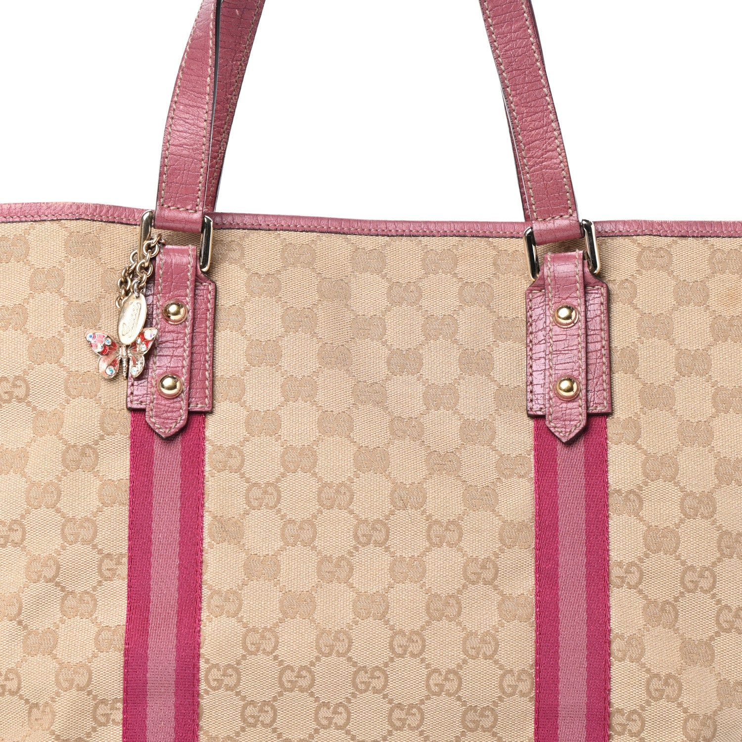 Gucci Monogram Large Jolicoeur Tote Pink 7 of 9