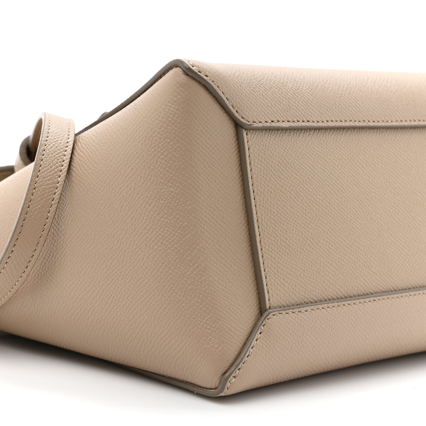 Grained Calfskin Micro Belt Bag Light Taupe