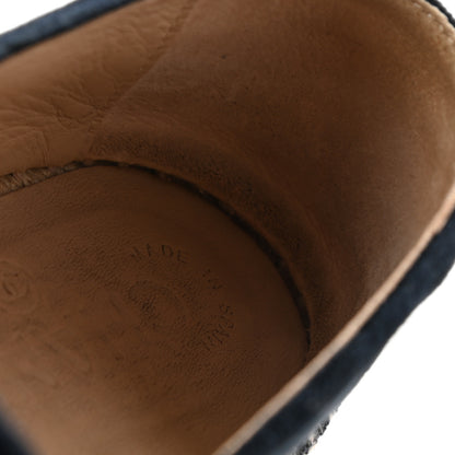 Chanel Velvet CC Espadrilles 37 Dark Navy Black 12 of 14