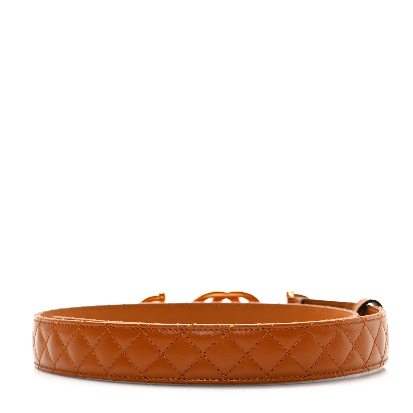 Calfskin Trapuntata Zumi 30mm Belt 85 34 Cognac