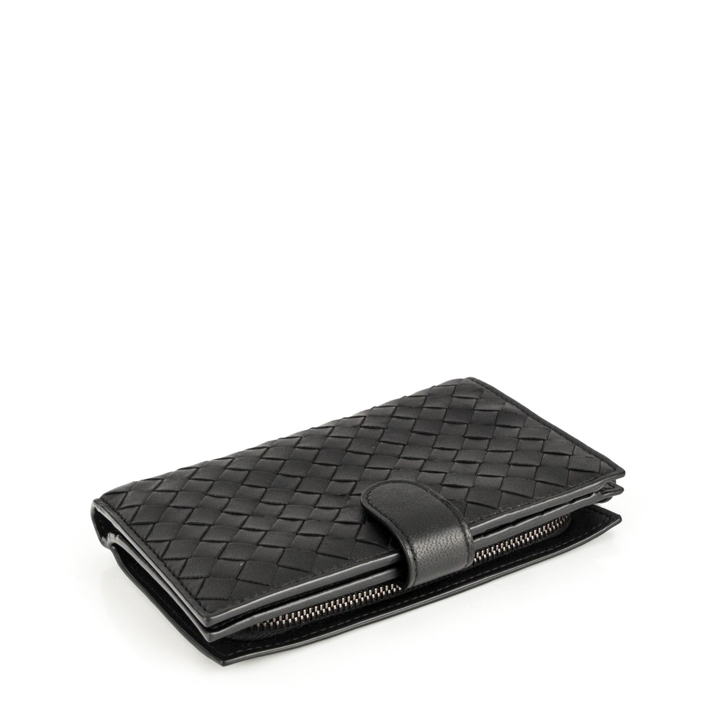 Nappa Intrecciato Continental Wallet Black