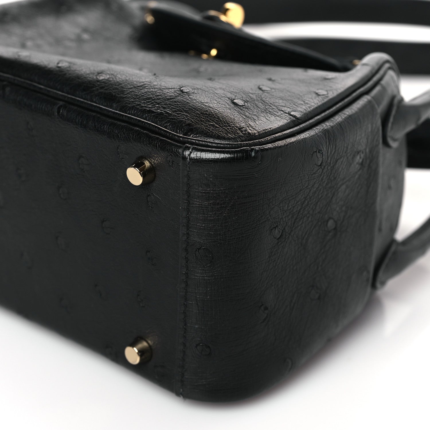 Hermes Ostrich Mini Lindy 20 Black 9 of 9