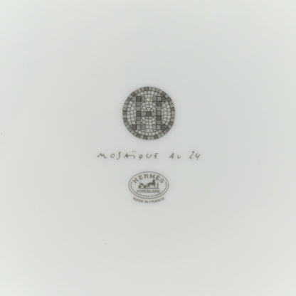 Hermes Porcelain Mosaique Au 24 Platine Presentation Plate Set of 2 5 of 7