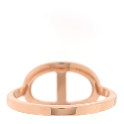 Hermes 18K Rose Gold Diamond MM Chaine d'Ancre Contour Ring 56 7.5 3 of 5