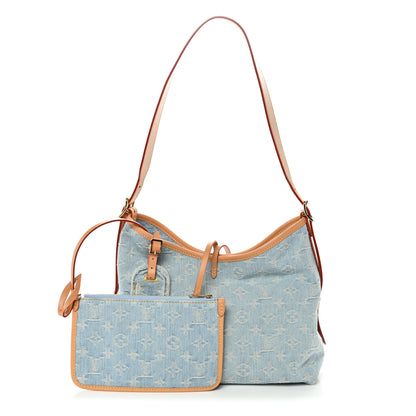 Louis Vuitton Monogram Denim CarryAll PM Sky Blue 3 of 11