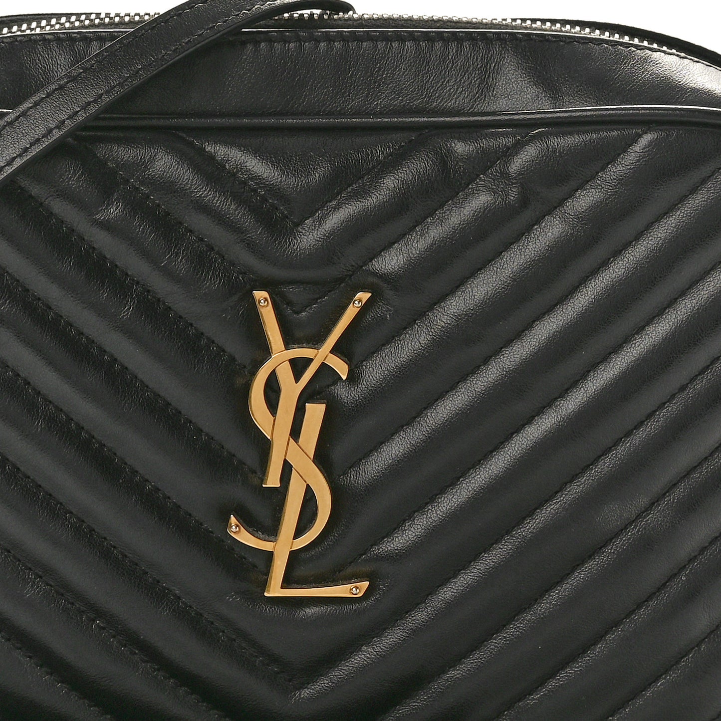 Calfskin Matelasse Monogram Lou Camera Bag Black