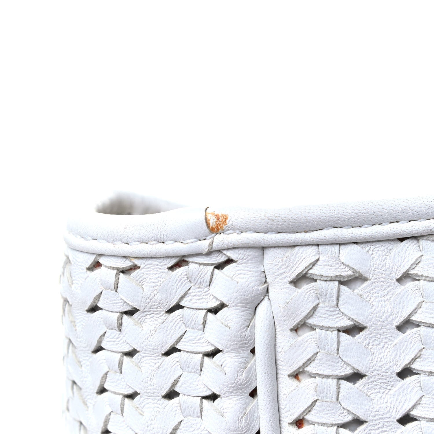 Christian Dior Lambskin Woven Dior Soft Shopping Tote White 5 of 6