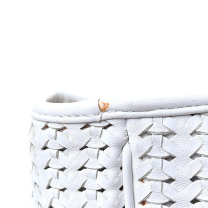 Christian Dior Lambskin Woven Dior Soft Shopping Tote White 5 of 6