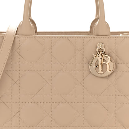 Christian Dior Calfskin Macro Cannage Medium Book Tote Taupe 8 of 10