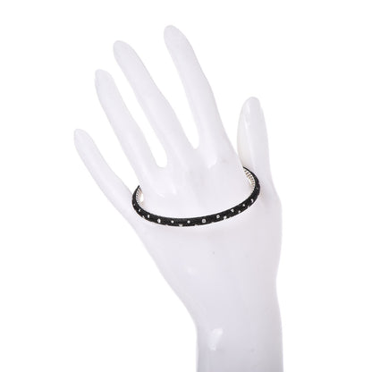 David Yurman Sterling Silver Diamond 4mm Midnight Melange Bangle Bracelet 2 of 5