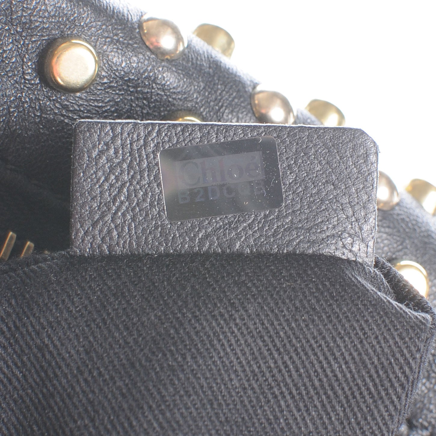 Chloe Leather Studded Medium Paraty Black 7 of 7